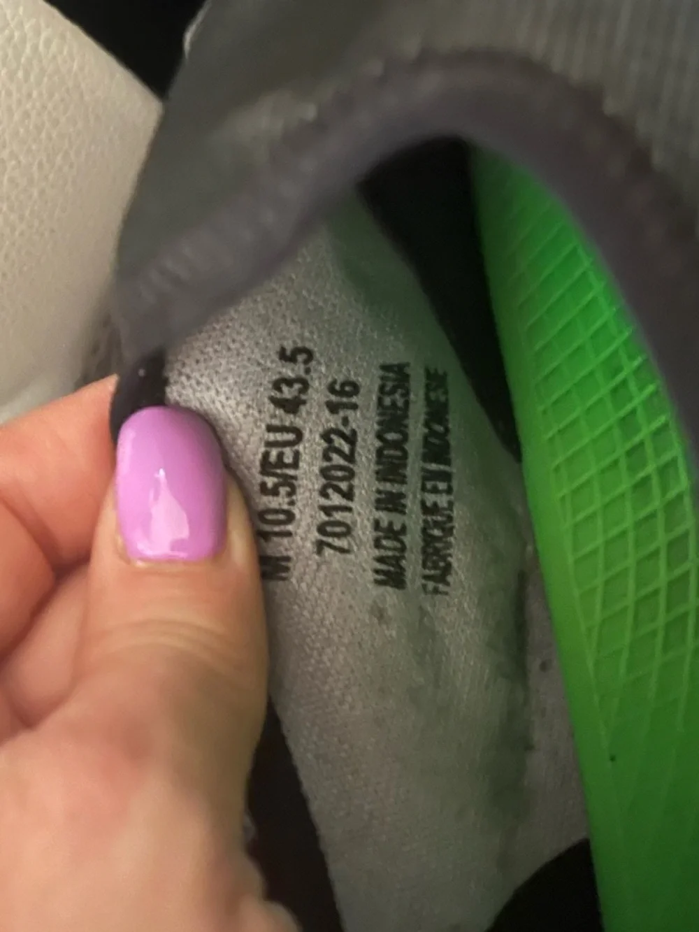 OOFOS Black Slip-On with Green Insole Accent